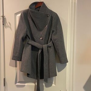 INC International Concepts Gray Pea Coat